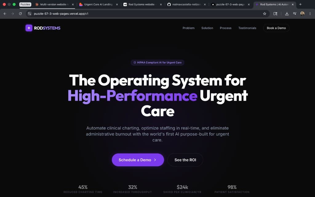 Urgent care OS build